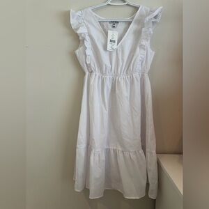 Elegant White Ruffle Dress